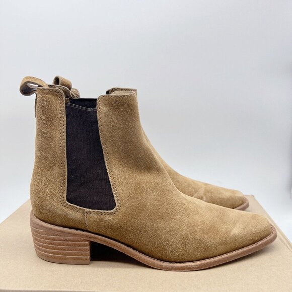 Tory Burch Tan Suede Ankle Boots - Picture 6 of 12